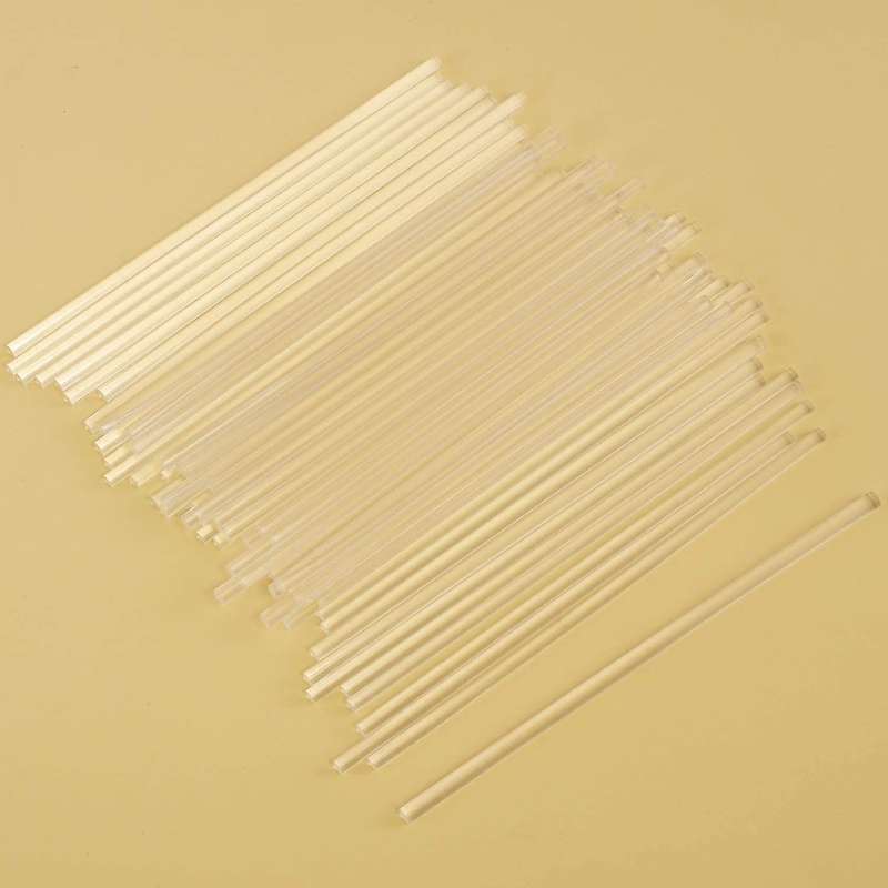 100 Pieces 4 Inch Acrylic Lollipop Sticks Clear Reusable Acrylic Rods