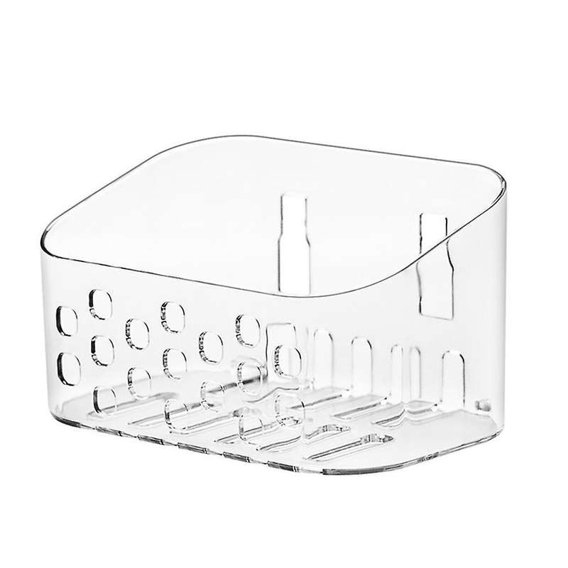 Bathroom Plastic Wall Shelf Toiletries Holder Storage Drain Basket