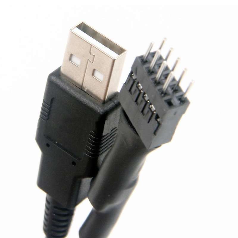 2pcs 20cm 9 Pin Male to External Usb A Male Pc Mainboard Cable