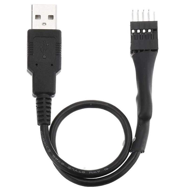 2pcs 20cm 9 Pin Male to External Usb A Male Pc Mainboard Cable