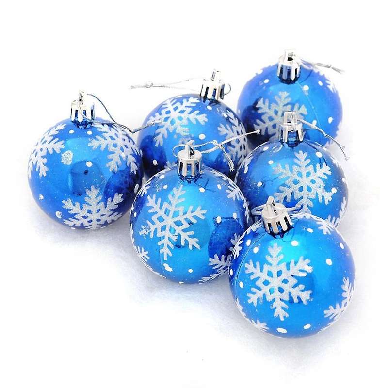 6pcs 6cm Christmas Balls Christmas Tree Decorations Gift -red