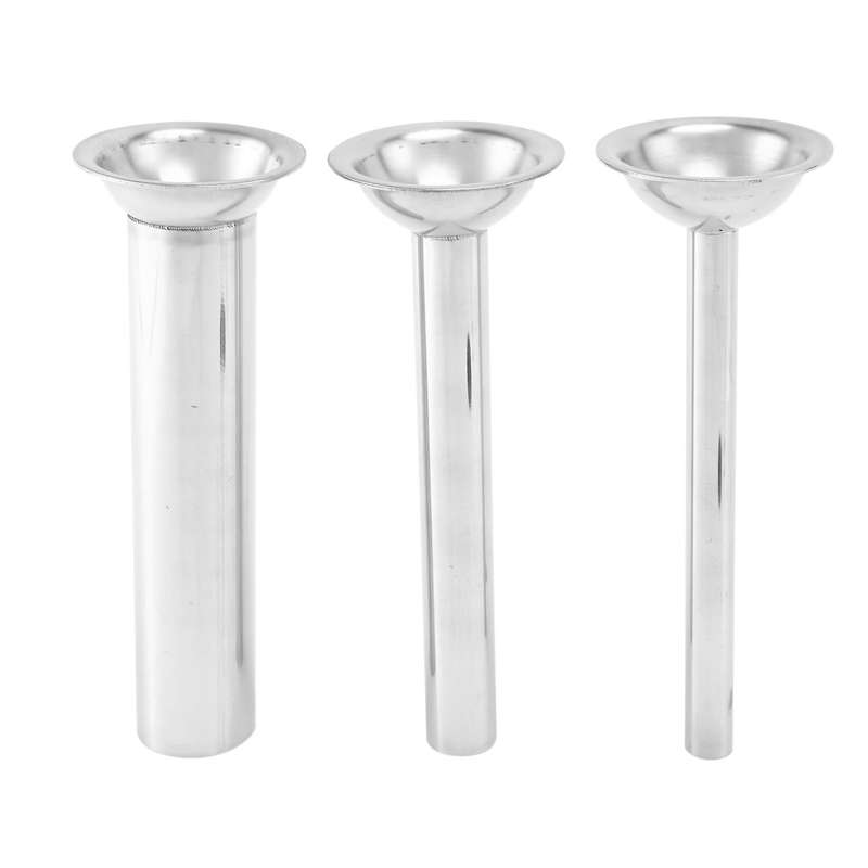 4pcs Stainless Steel Sausage Stuffer Filling Tubes Funnels Nozzles