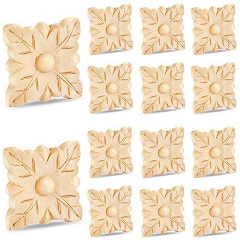 Applique Diy Square Carving Checkered Unpainted Leaf Pattern Decal