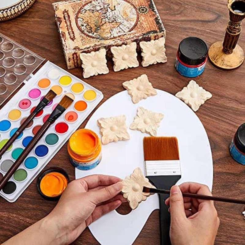 Applique Diy Square Carving Checkered Unpainted Leaf Pattern Decal