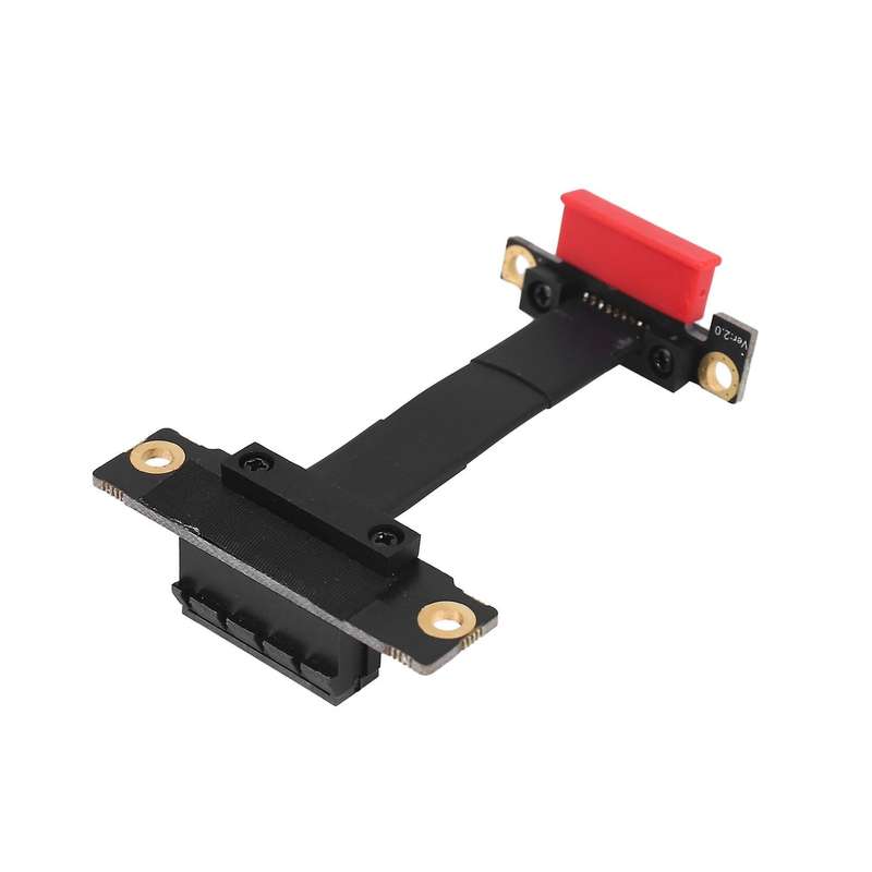 Dual 90 Degree Right Angle Pcie 3.0 X1 to X1 Extension Cable - 5cm