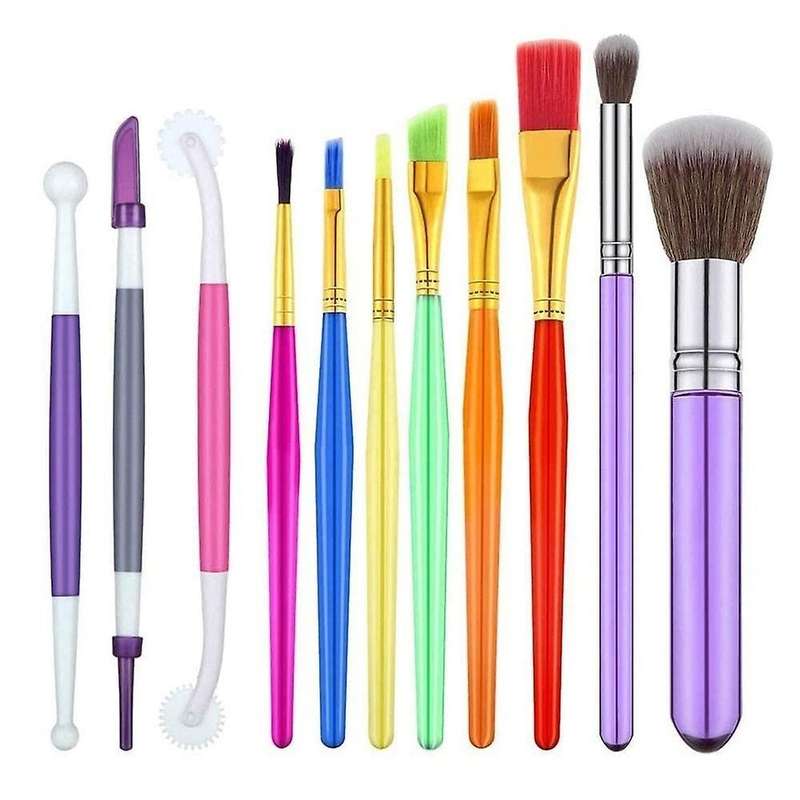 11 Pcs Cake Decorating Brushes Tools Set Fondant Decoration Supplies