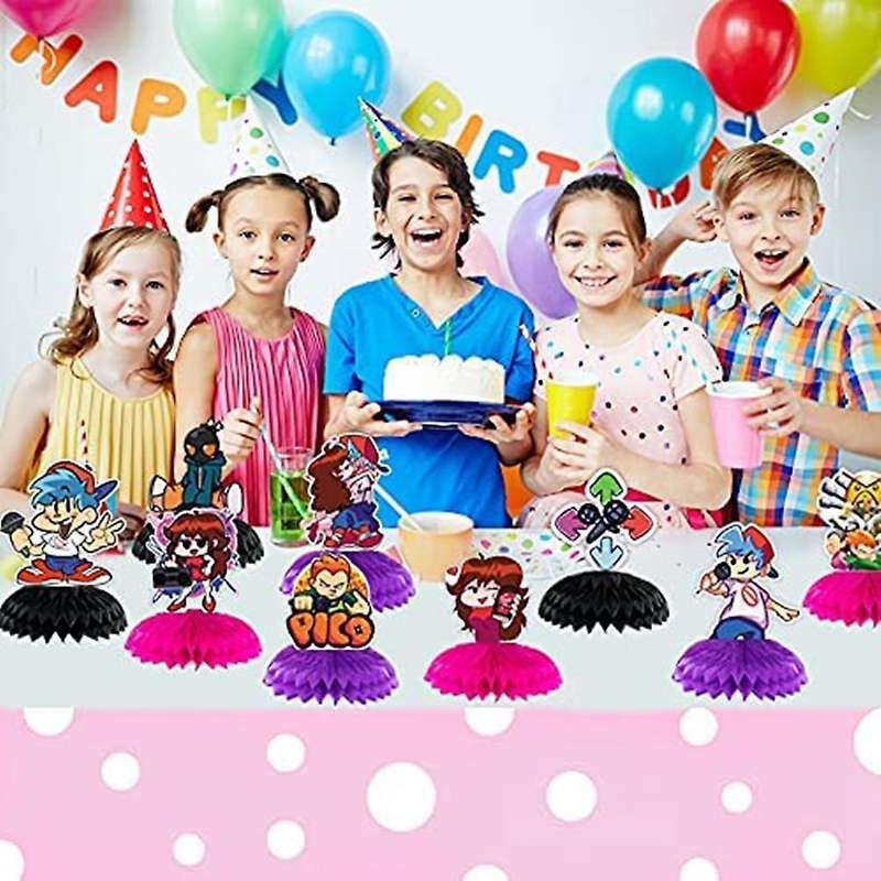 9 Pcs Friday Night Funkin Birthday Party Supplies Honeycomb