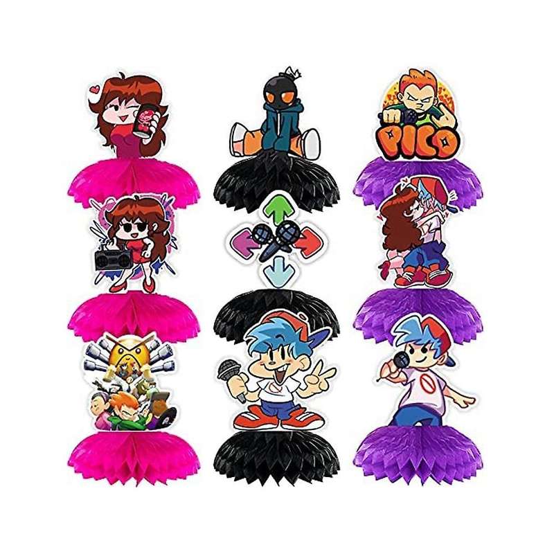 9 Pcs Friday Night Funkin Birthday Party Supplies Honeycomb