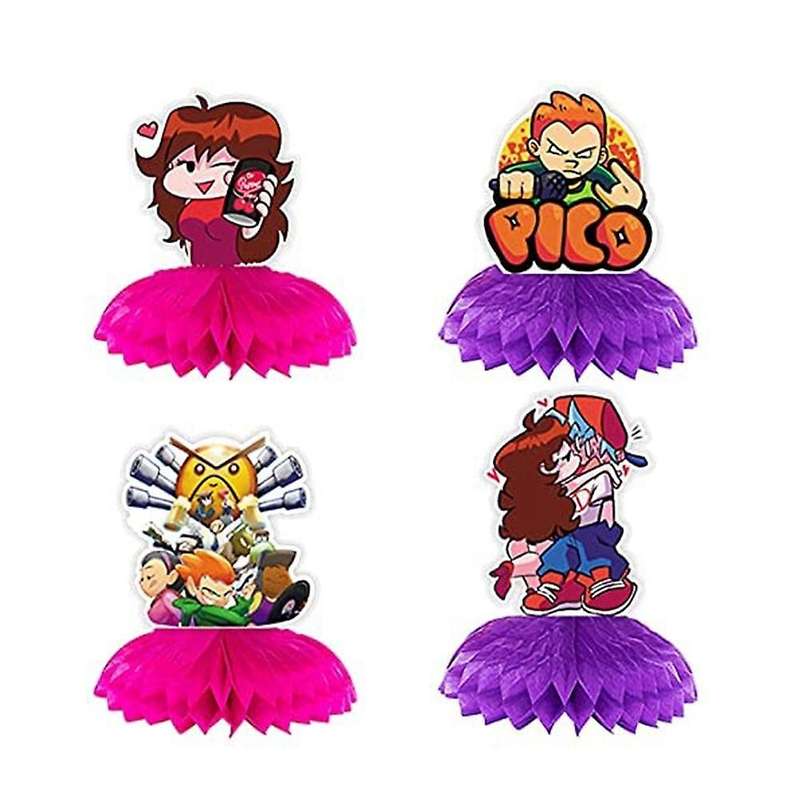 9 Pcs Friday Night Funkin Birthday Party Supplies Honeycomb
