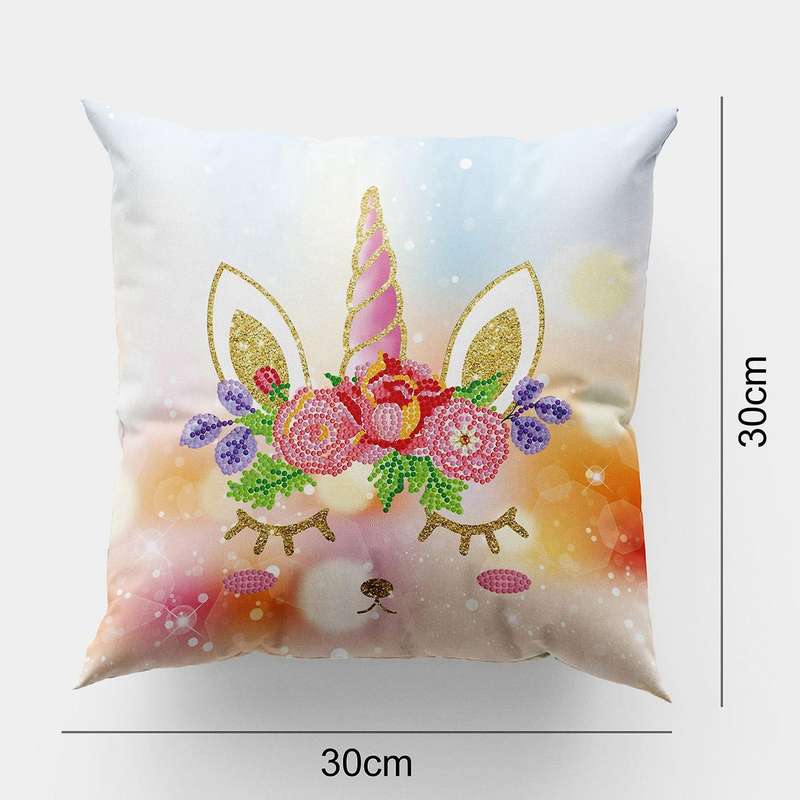 30x30cm Diy Diamond Christmas Pillowcase Decoration Cat