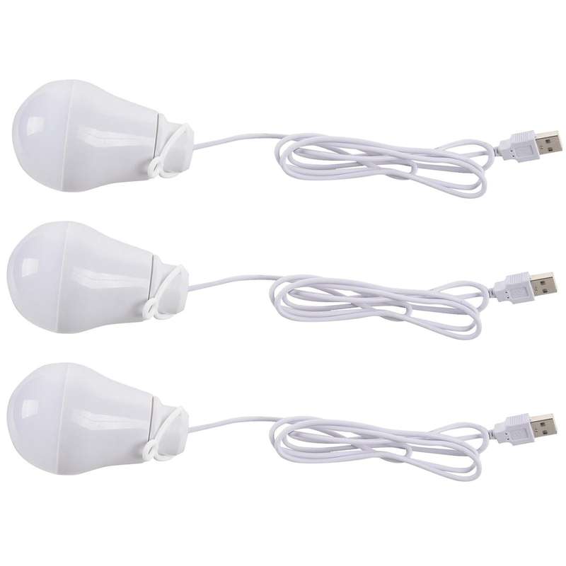 Dc5v 5w Ampoule Led Usb Lampe Portable (blanc)