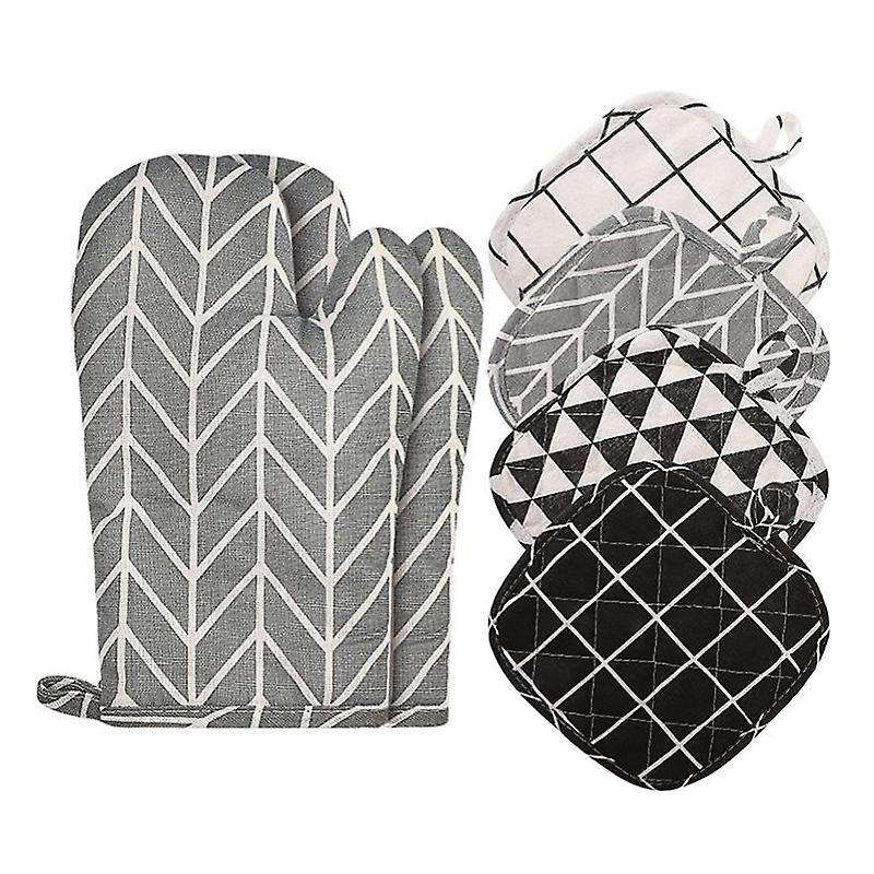 Oven Mitts & Pot Holders Kitchen Microwave Heat Resistant for Cooking