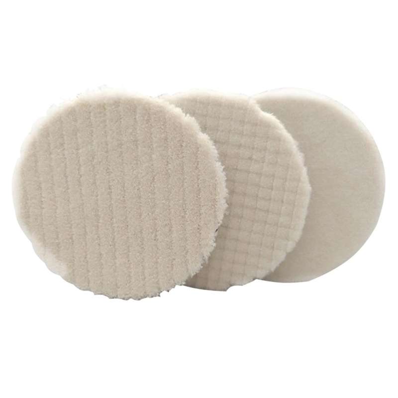3pcs 5 Inch Wool Polishing Pad, for Car Polishing, Waxing, Grinding