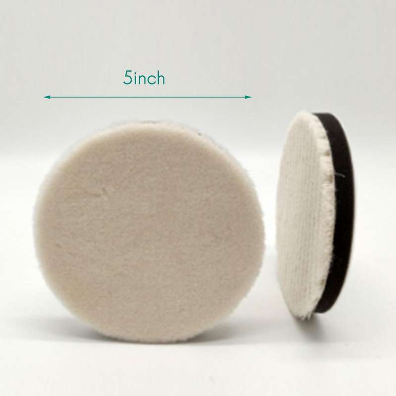 3pcs 5 Inch Wool Polishing Pad, for Car Polishing, Waxing, Grinding