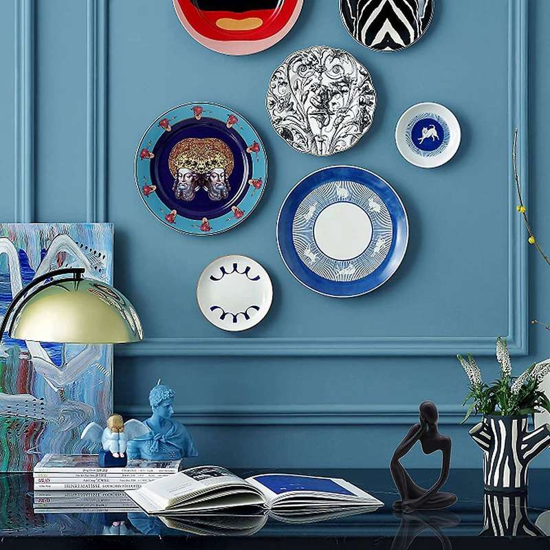 Decoration Resin Abstract Sculpture Black for Home Office Decoration
