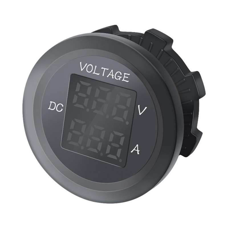 Car Led Digital Voltmeter Dc 12v/24v Led Dual Voltmeter Ammeter Green