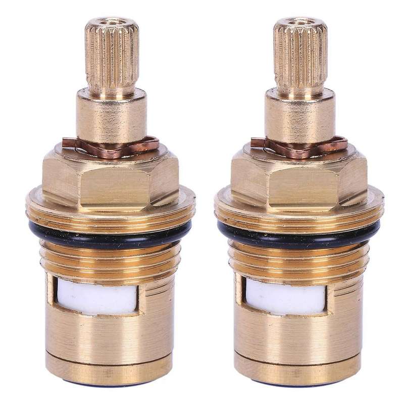 2pcs Brass Ceramic Disc Tap Valve Insert Gland Cartridge Quarter Turn