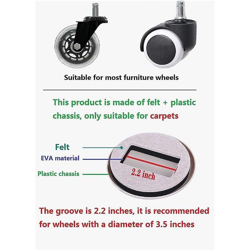 5 Pcs Furniture Wheel Stopper Caster Cup for All Kinds Of Furniture