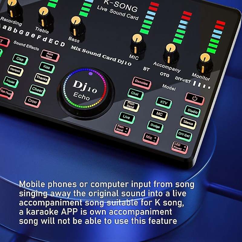Bm 800 Microphone with Dj10 Sound Card for Pc Singing Gaming(gold)