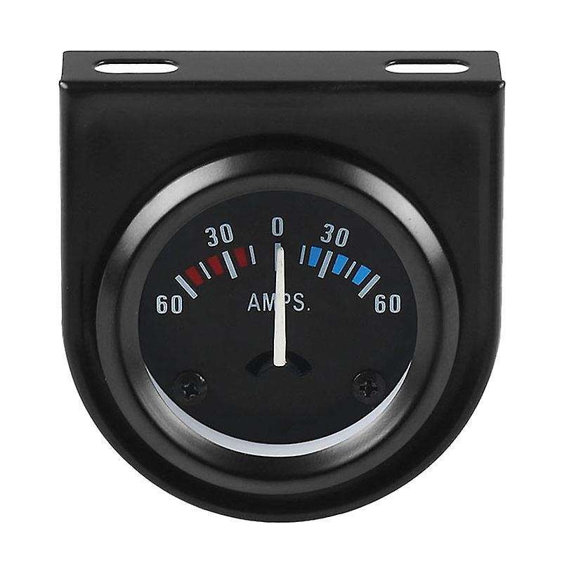 52mm 12v Car Led Pointer Auto Boat Amp Meter Gauge 60-0-60 Amp Black