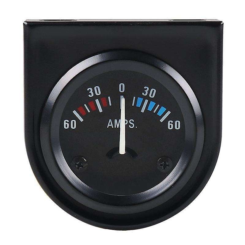 52mm 12v Car Led Pointer Auto Boat Amp Meter Gauge 60-0-60 Amp Black