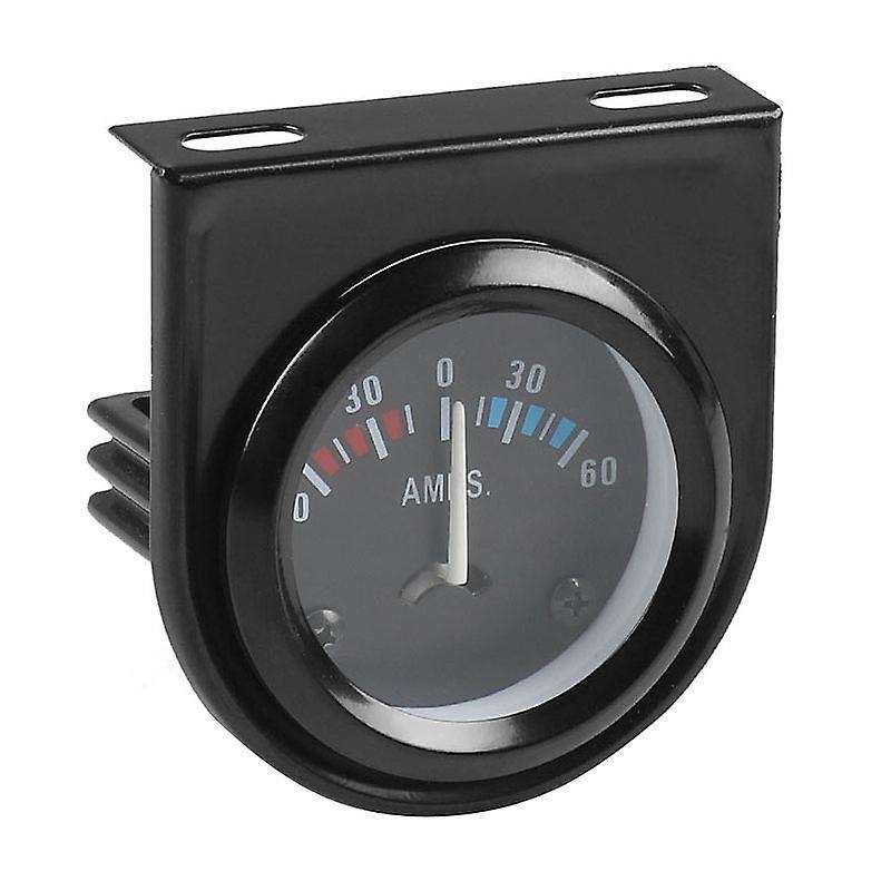 52mm 12v Car Led Pointer Auto Boat Amp Meter Gauge 60-0-60 Amp Black