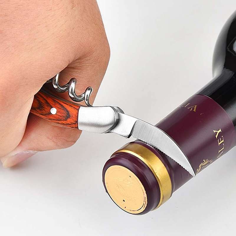 Wine Opener Stainless Steel Corkscrew Wood Christmas Kitchen Tools