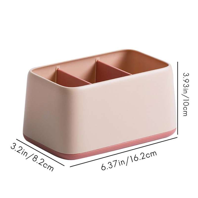 Desktop Remote Control Storage Box for Home Class 3 Storage Box-pink