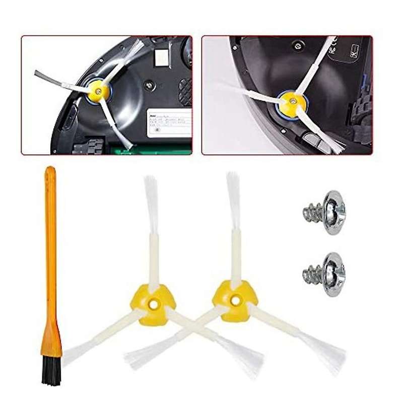 Side Brush with Screw Cleaning Brush for 600 Series 500 Series Vacuum