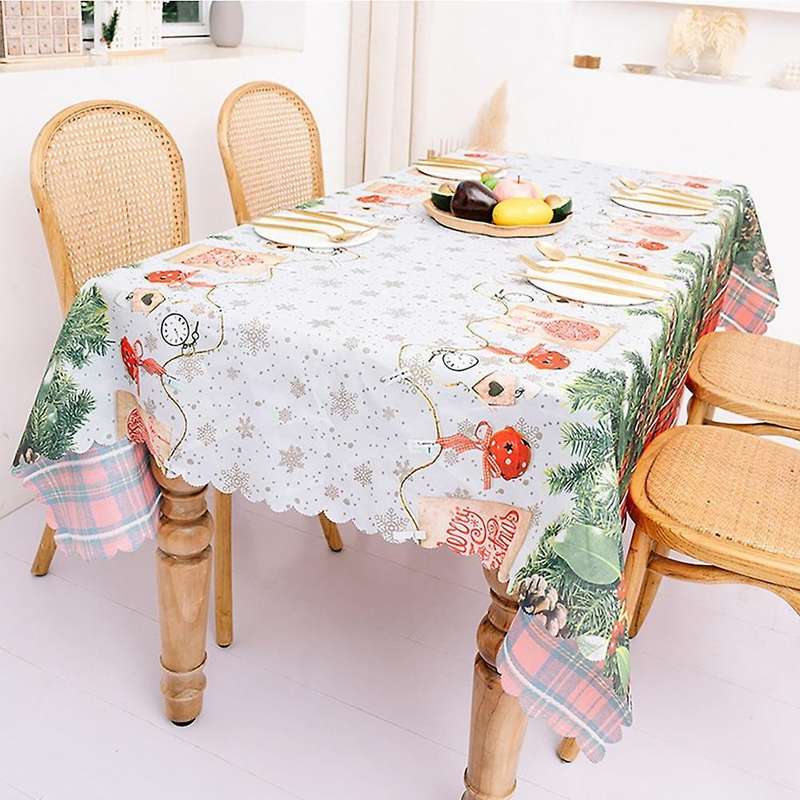 Christmas Tablecloth, Rectangular Table Cover, 56inch X 70inch, E