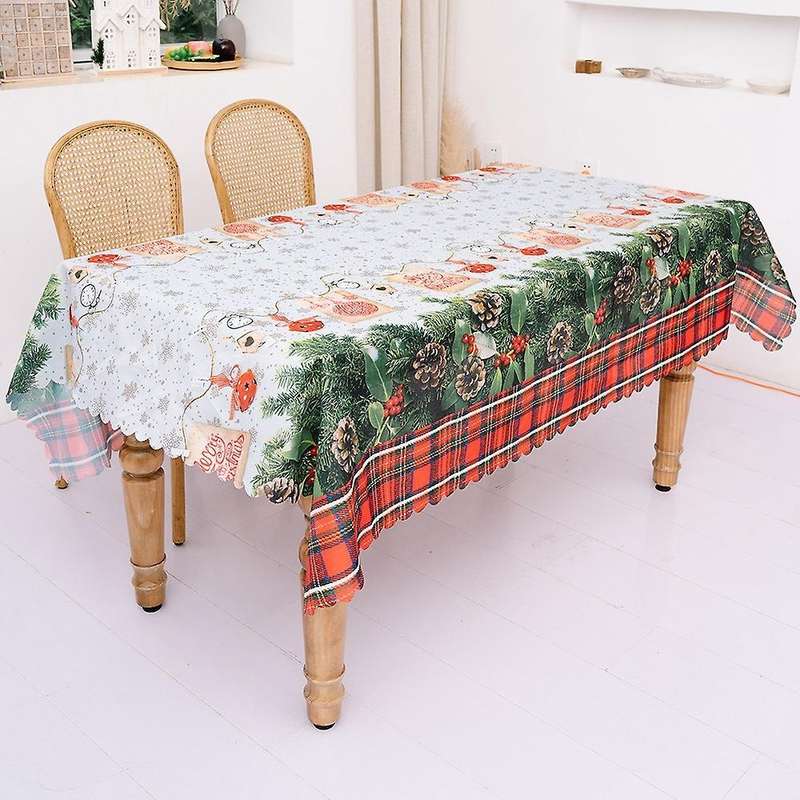 Christmas Tablecloth, Rectangular Table Cover, 56inch X 70inch, E