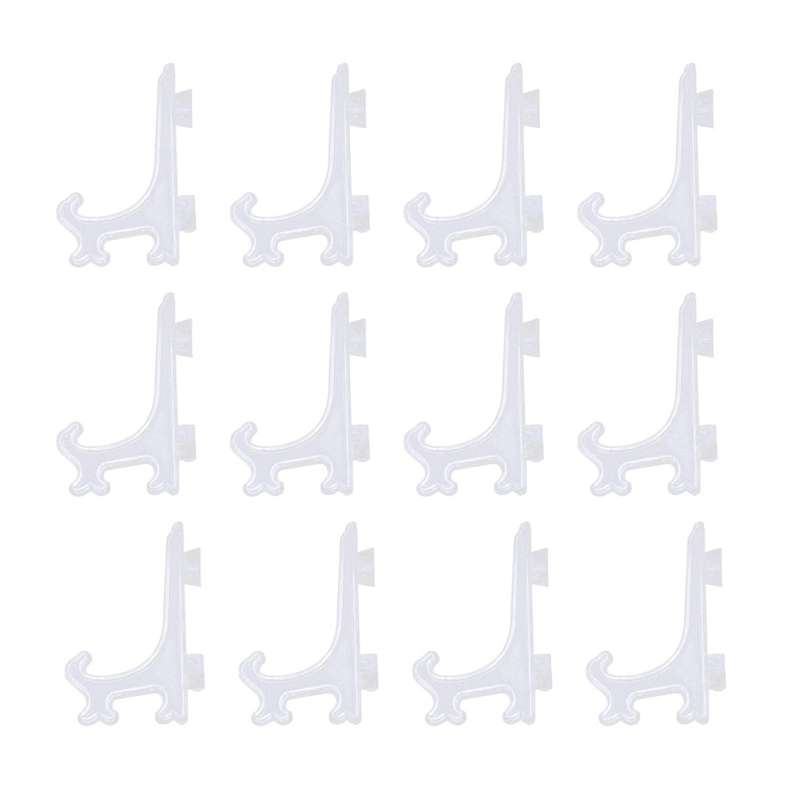 12pcs 3 Inch Easels Or Plate Holders Dinner Plate (transparent)