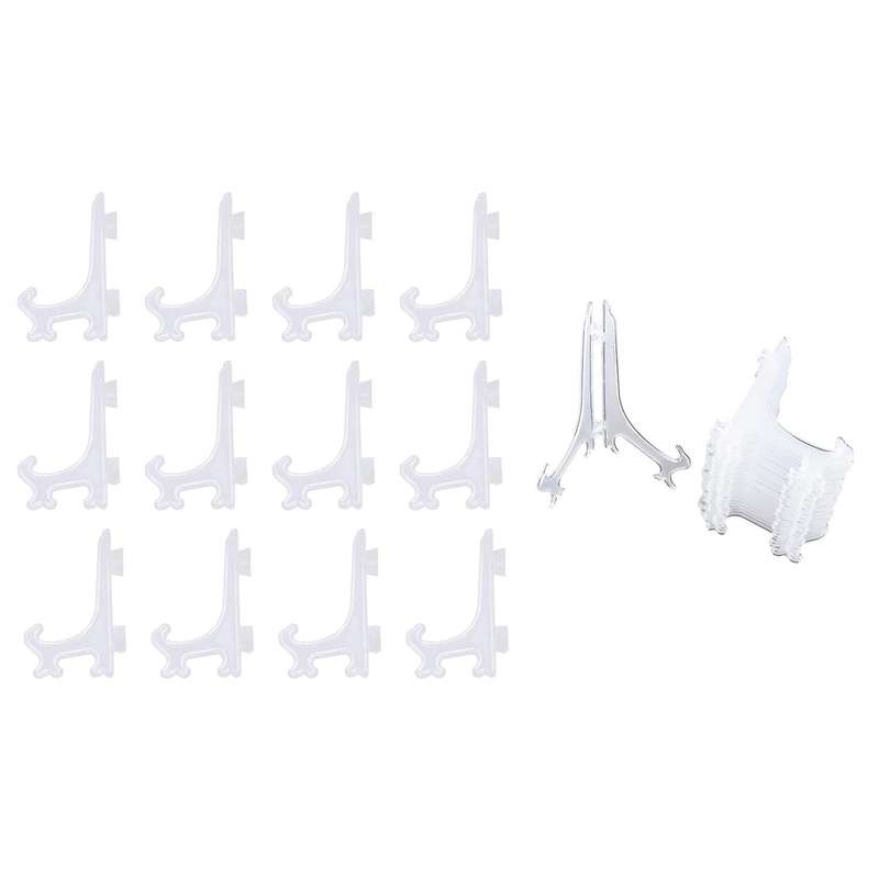 12pcs 3 Inch Easels Or Plate Holders Dinner Plate (transparent)