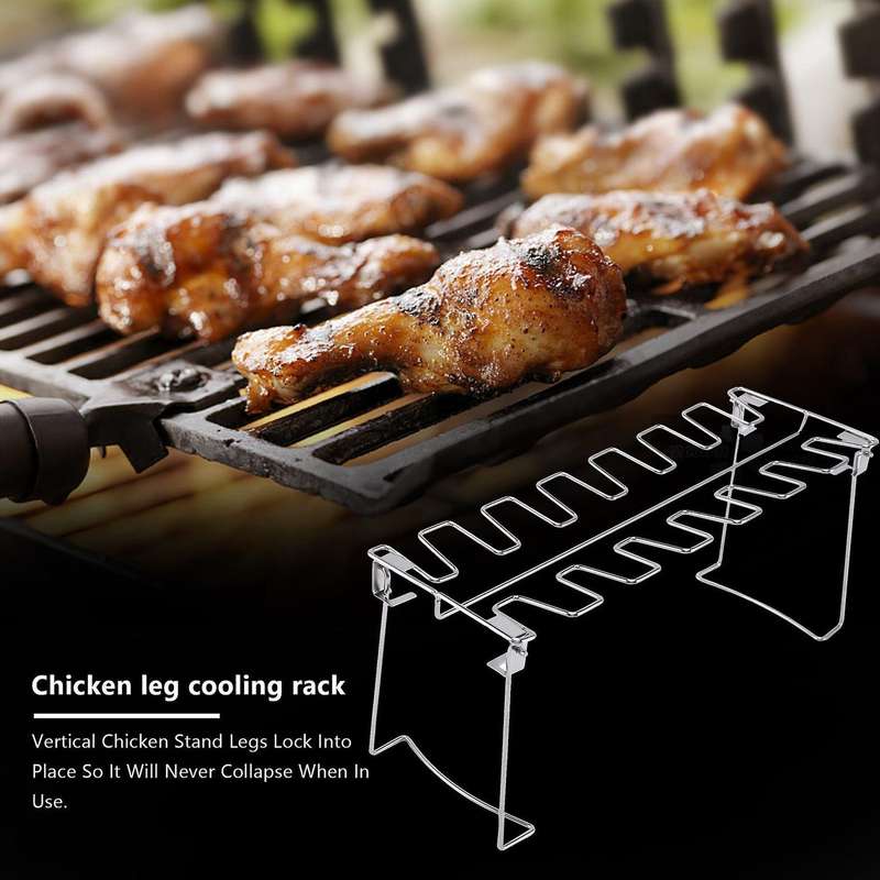 Chicken Wing Leg Rack for Grill Smoker Oven Stainless Steel Vertical