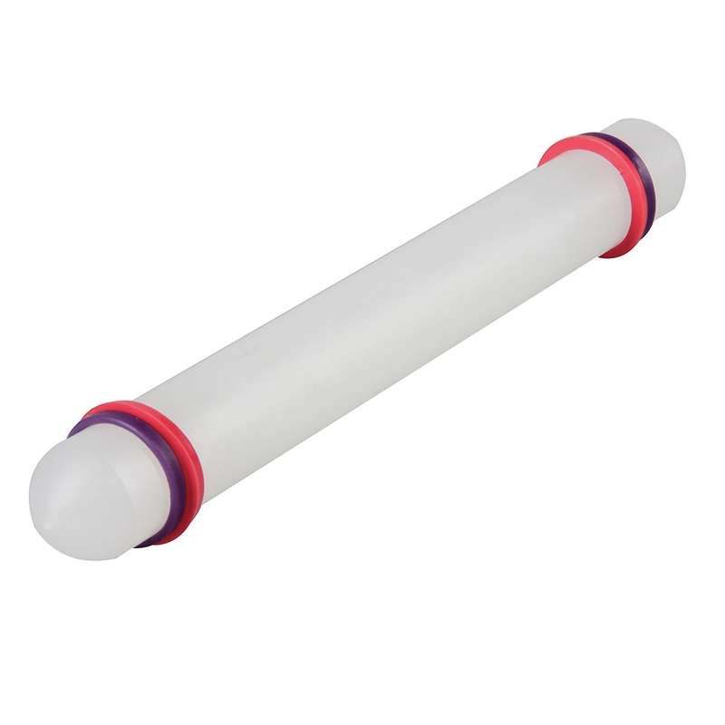 23 Cm Non-stick Sugarcraft Fondant Rolling Pin with Guide Rings