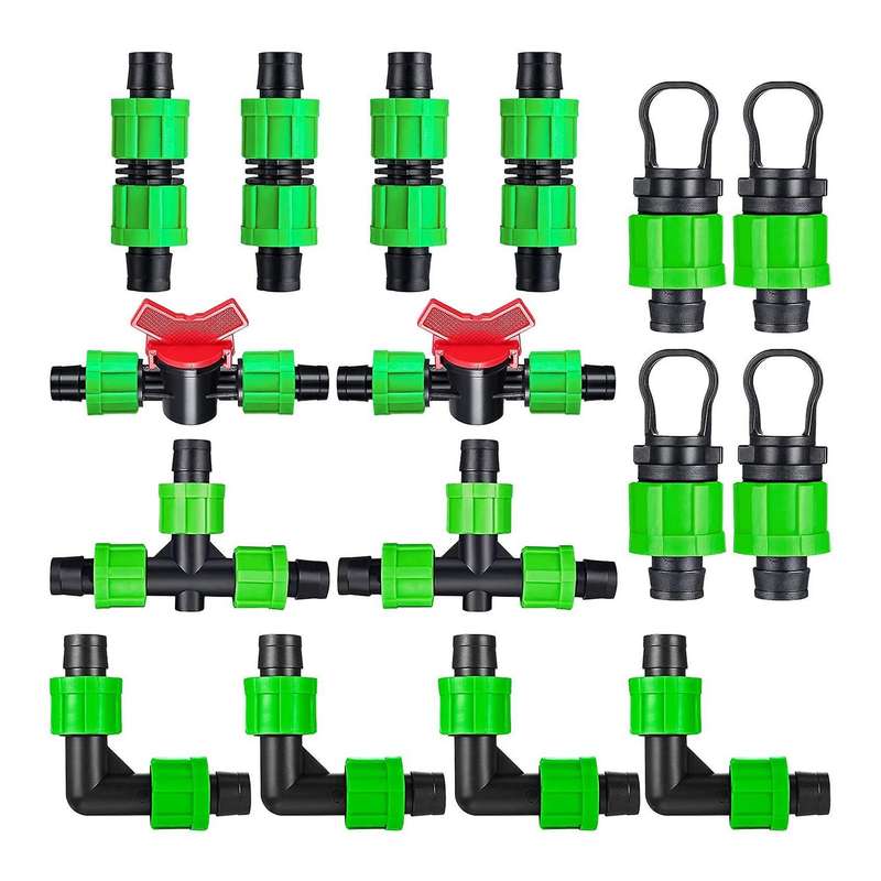 Drip Irrigation Fitting Kit,1/2 Inch Universal for 16-17 Mm Tubing -a