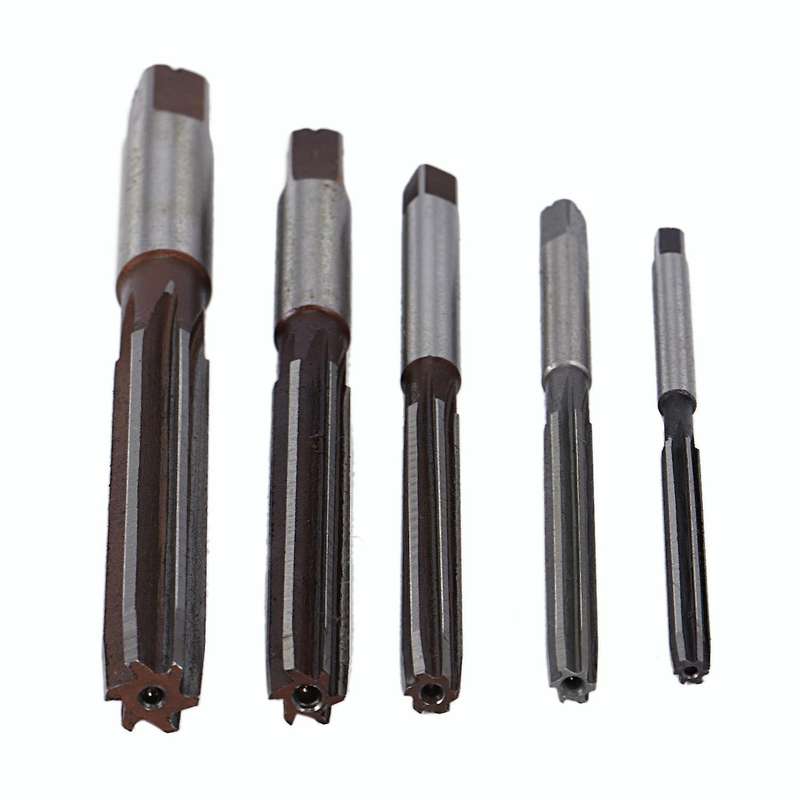 5pcs Hand Reamers Set H8 Chucking Straight Shank Set