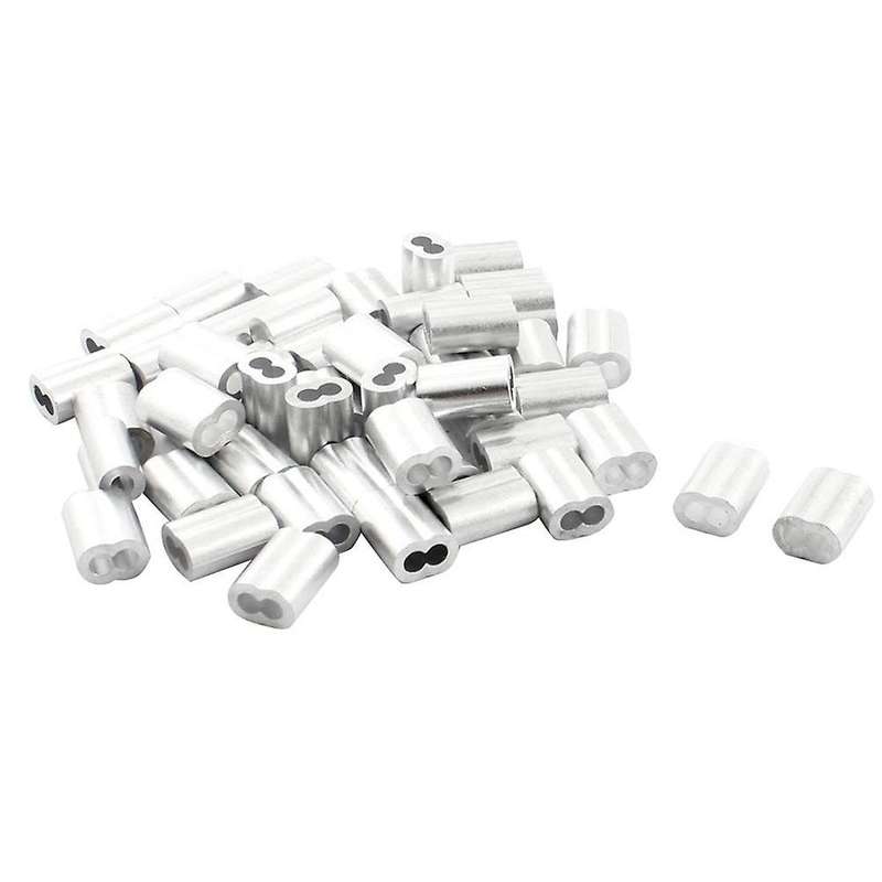 100x Aluminum Crimping Loop Sleeve for 3mm Diameter Wire Rope Cable