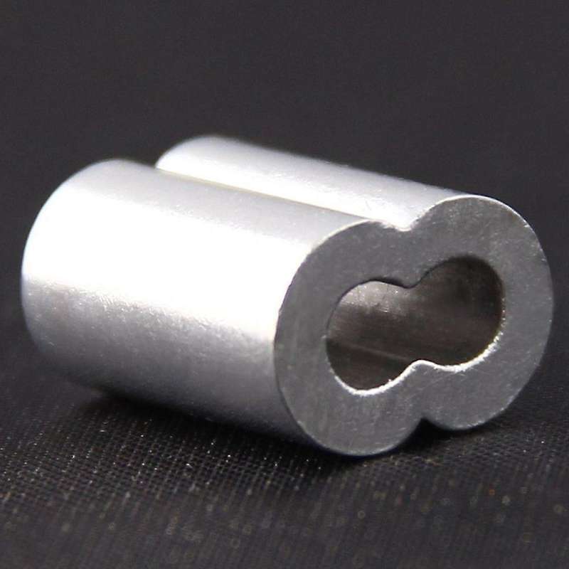 100x Aluminum Crimping Loop Sleeve for 3mm Diameter Wire Rope Cable
