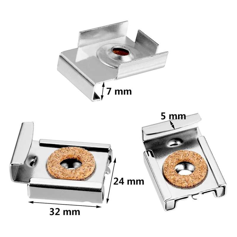 12 Pieces Spring Loaded Mirror Mounting Clips with Screws Tools