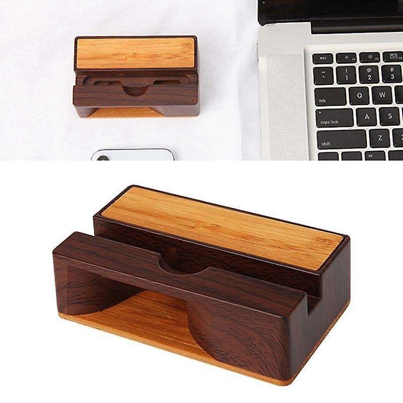Desktop Mobile Phone Holder, Universal Portable Wood Cell Phone Dock