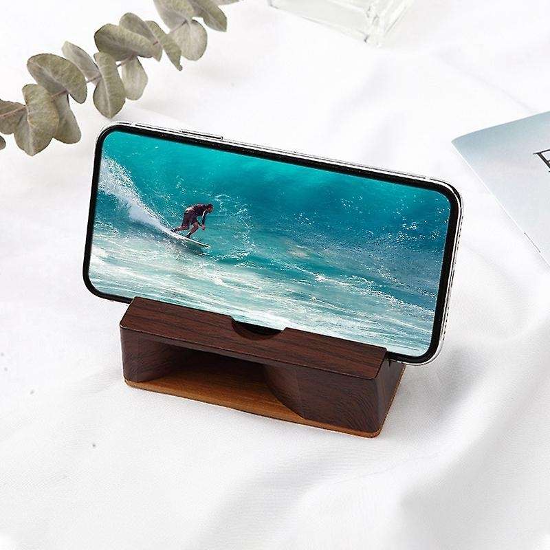 Desktop Mobile Phone Holder, Universal Portable Wood Cell Phone Dock