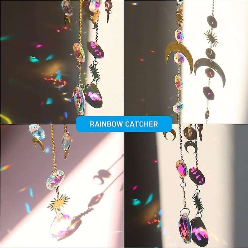 3pcs Crystal Suncatcher Set,hanging Crystals Windowsill Crystal Prism
