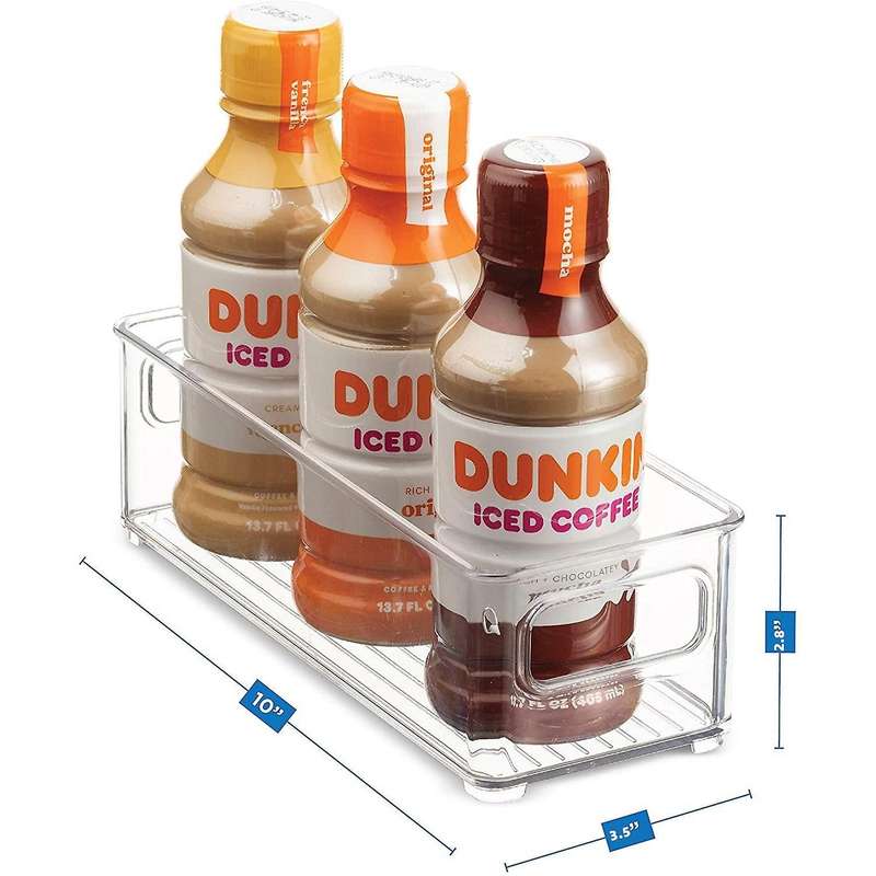1pcs Clear Plastic Food Storage Rack with Handles for Pantry,kitchen