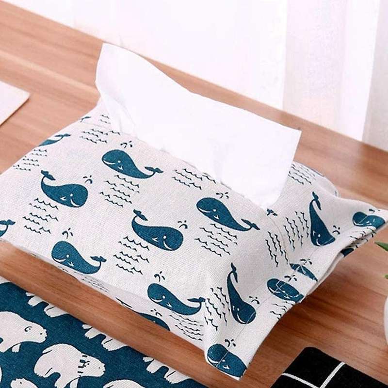 Tissue Set Towel Rack Tissue Storage Box Cute Cloth Cotton Linen