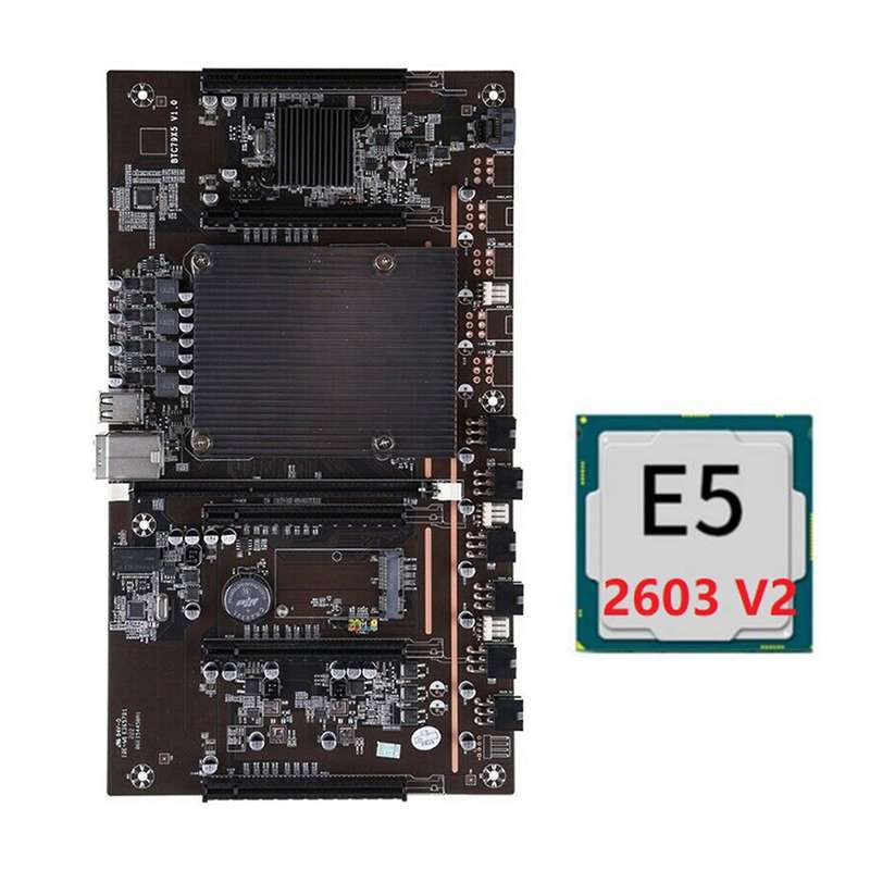 Btc X79 H61 Mining Motherboard+e5-2603 V2 2011 Cpu for Btc Miner