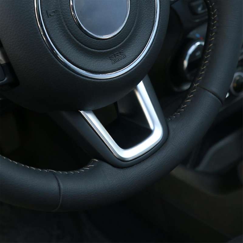 Steering Wheel Decoration Cover Trim Stickers for Jeep(silver)