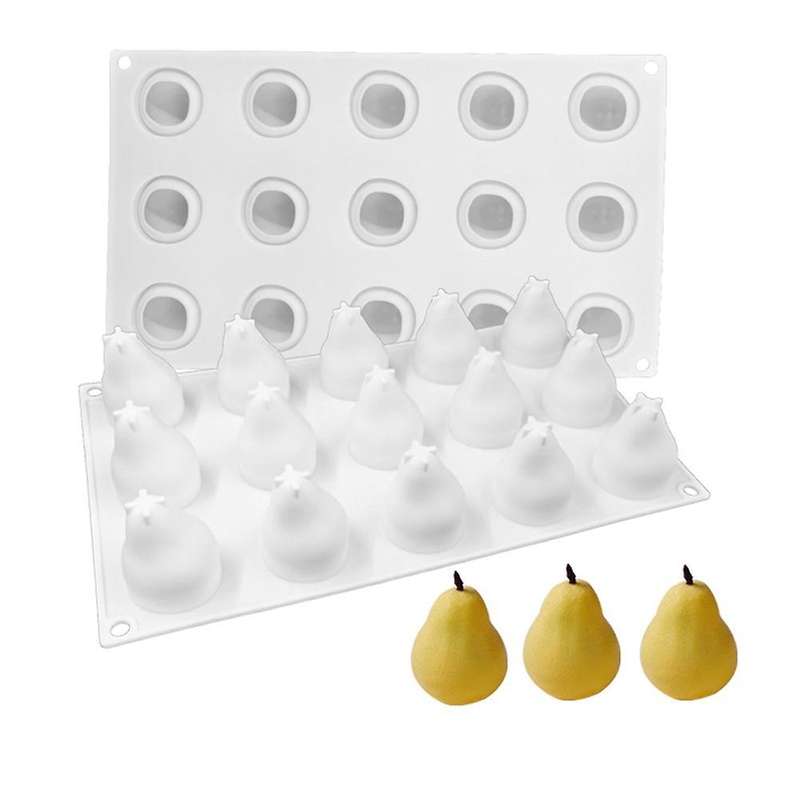 15 Even Pear Mousse Cake Mold Silica Gel Mold Diy Baking Dessert Mold