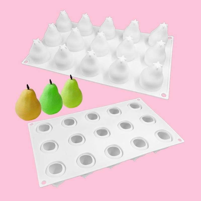 15 Even Pear Mousse Cake Mold Silica Gel Mold Diy Baking Dessert Mold