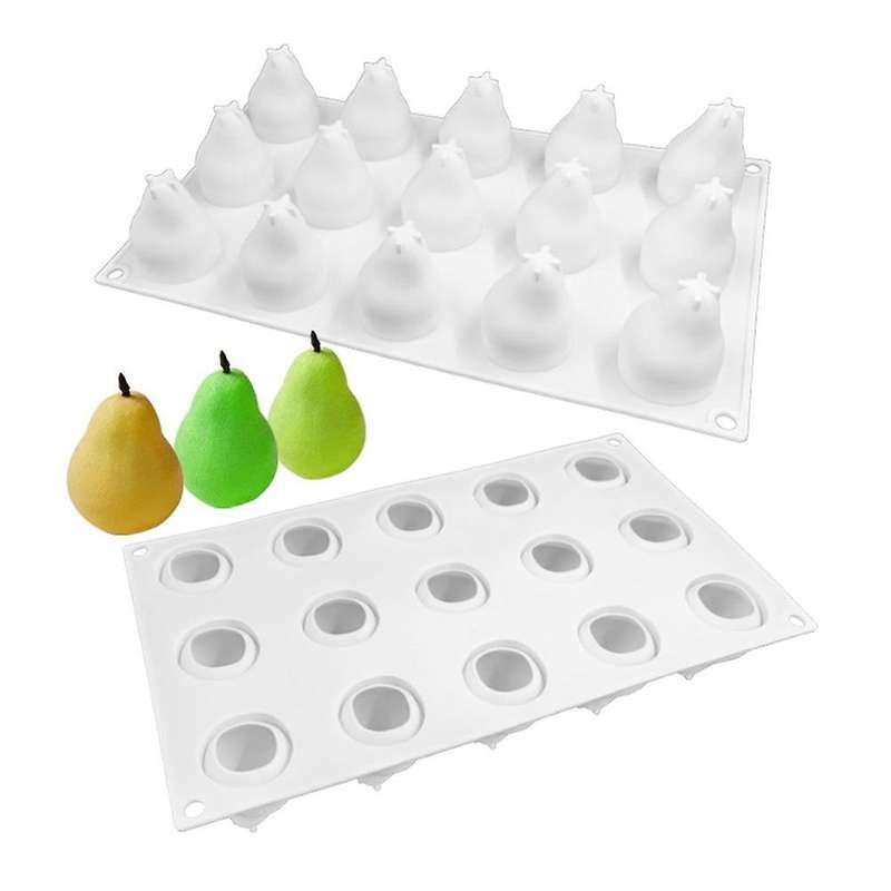 15 Even Pear Mousse Cake Mold Silica Gel Mold Diy Baking Dessert Mold